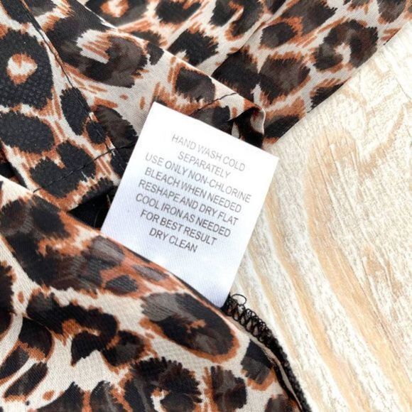 Olive & Oak Cheetah‎ Print Long Sleeve Blouse L - Picture 5 of 8